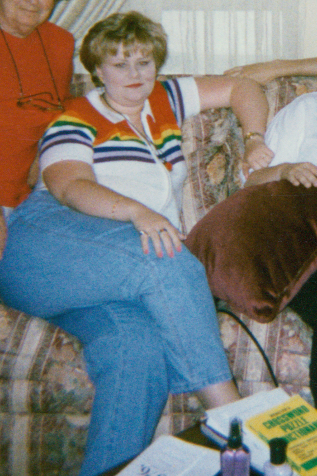 corinne before couch